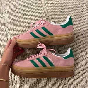 Adidas Women's Pink Gazelle Platform Sneakers